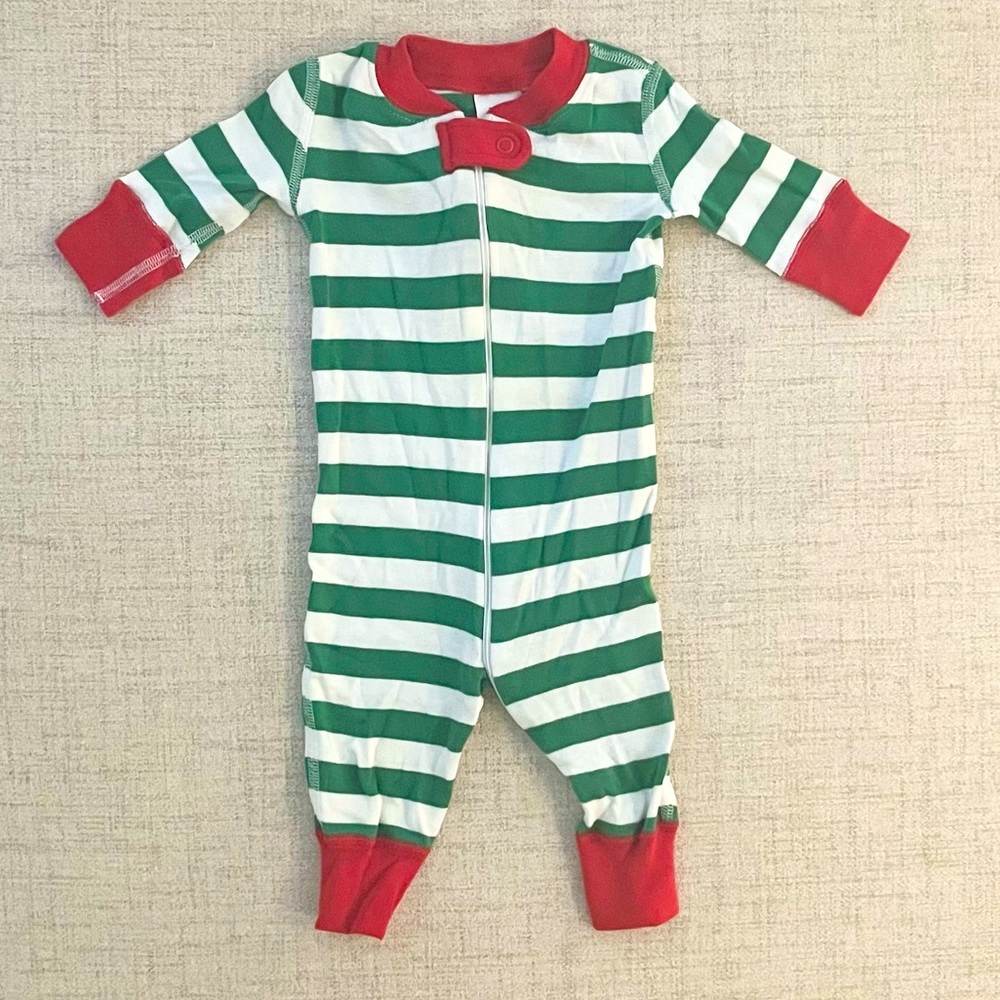 Hanna Andersson Baby Striped Zip Sleeper Size 0-6 Months